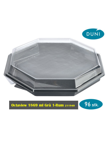 Octaview 1869 ml Grå 1-Rum 30x30x6cm 96 stk. 211940