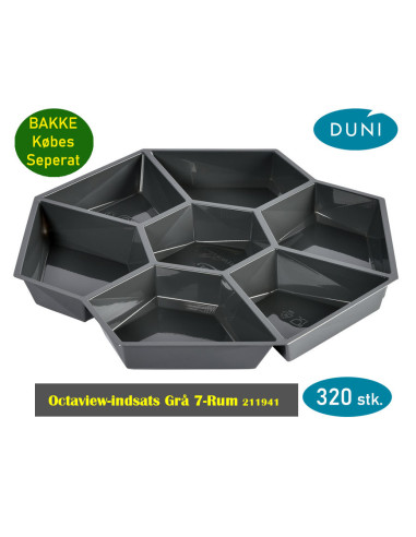 Octaview-indsats Grå 7-Rum 211941