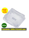 Kageæske Plastbakke m-hængslet låg 20x19x6cm.  