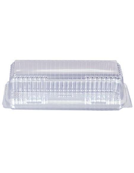 Kageæske Plastbakke m-hængslet låg 23x13x7cm. 300 stk