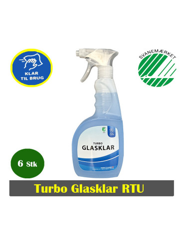 Glasklar Turbo RTU 6 x 750 ml. Sprayflaske. - 