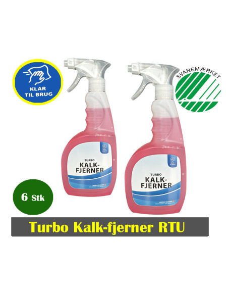 Turbo Kalk-fjerner RTU 6 x 750 ml. Sprayflaske.
