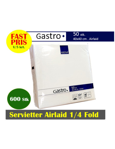 Servietter Airlaid Gastro  1/4 40x40cm