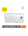 Serviet Art 33x33cm 1-lags 1/4 fold Hvid