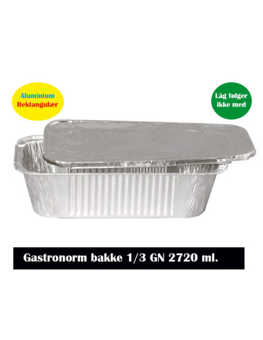 Foil tray ½ form "S"  2690mll 10pc/pack - 