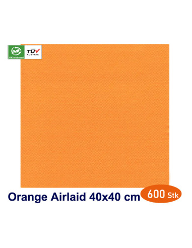 Serviet Airlaid Orange  40x40cm 1/4 fold