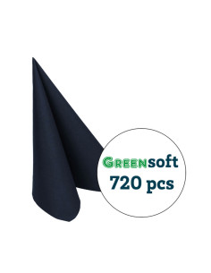 Serviet GreenSoft 40x40cm Airlaid 1/4 fold Sort 720stk/kar - 