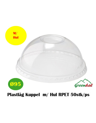 Glass Smoothie Pulsar (LID) Dome Box.32x50pc/pack - 