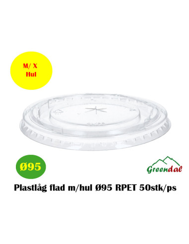 Glass Smoothie Pulsar (LID) Flat w/cross 16x50pc/box - 