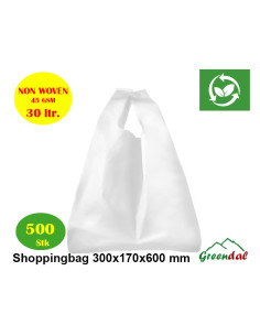 Carrier bag Non-woven 30L Rcyk. white 500pc/box - 