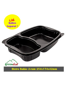 Tray 2-room Bistro  Black Krt.6x50sk/pk. - 