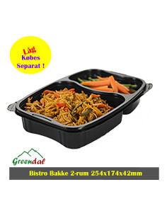 Tray 2-room Bistro  Black Krt.6x50sk/pk. -  2