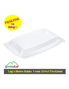 Låg Bistro Bakke 1-rum 980 mlSort 254x174x23 mm PP