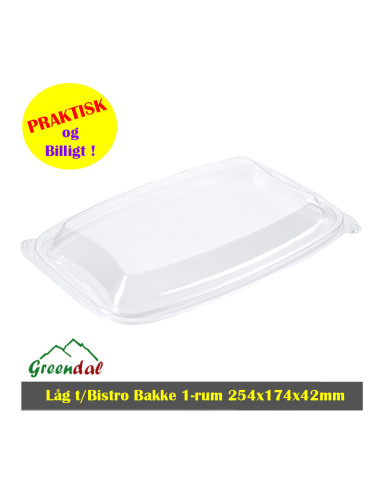 Låg Bistro Bakke 1-rum 980 mlSort 254x174x23 mm PP