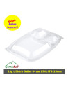 Låg Bistro Bakke 3-rum Klar 254x174x23 mm PP