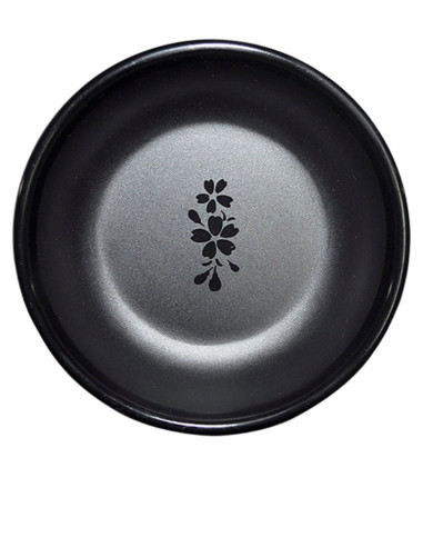 Soya skål til sushi – sort Sakura design (melamin - 