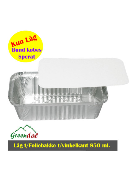 Låg til Foliebakke m/vinkelkant 