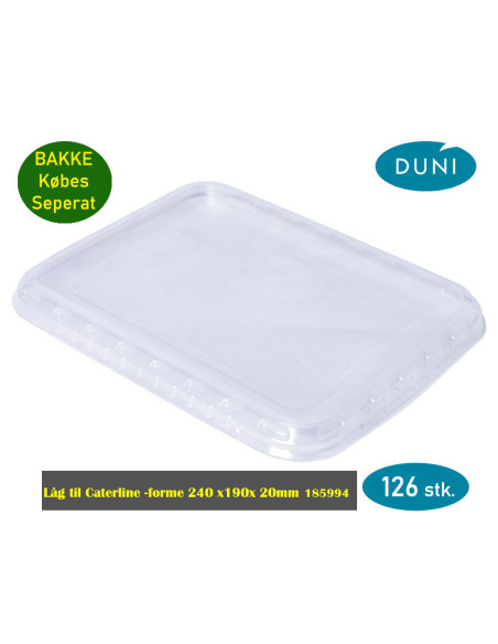 Låg til Caterline -forme 240 x 190 x 20 mm Transparent