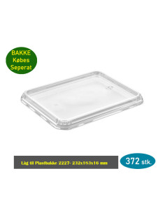 Lid for Tray forme 232x 183 x 16 mm  Transp. -  2