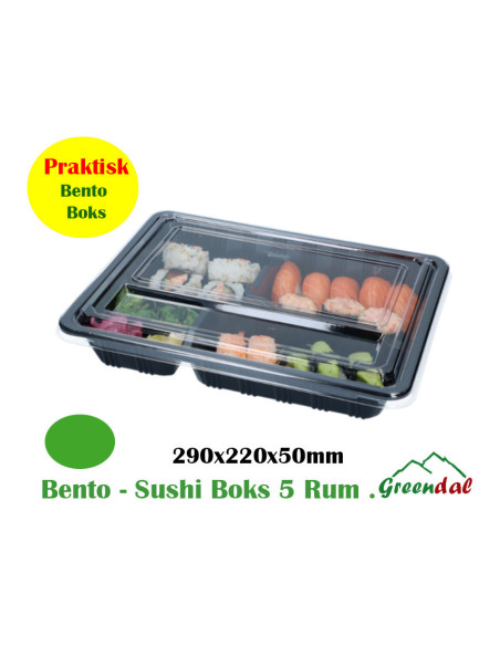 Bento - Sushi Bakke 5-rums 200stk/kar 