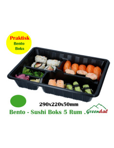 Sushi / Bento Bakke 5-rums 200stk/kar 