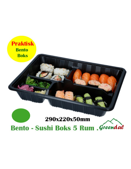 Sushi / Bento Bakke 5-rums 200stk/kar 