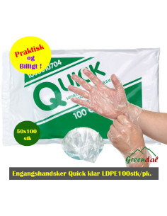 Disposable gloves Quick ready LDPE 50x100pc/box - 