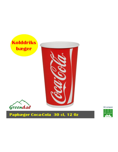 Drikkebæger Coca Cola Pap 300 ml