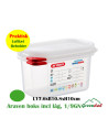 Beholder Araven lufttæt L17.6xB10.8xH10cm 1/9GN 1ltr polypropylen låg klar