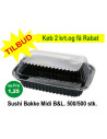Sushi Bakke TILBUD Medium (Blue) DK Oval Bund/låg Sort 500stk/