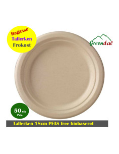 Plate Lunch Cane 18cm White 50pc/box - 
