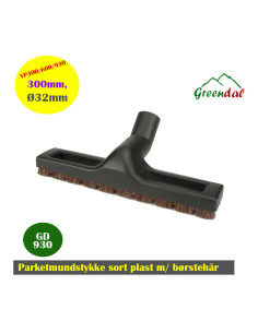 Parketmundstykke, GD5, GD930, VP300/600/930, 300mm, Ø32mm, sort, plast, med børstehår 300mm