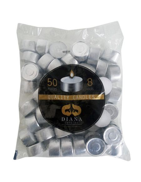 Tealight white 8 hours 9x50pc/box - 