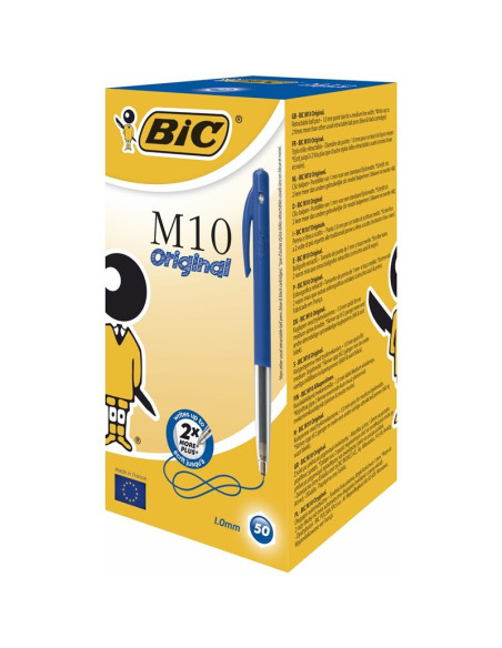 Kuglepen Bic Clic blå Medium M10 50stk/pak - 
