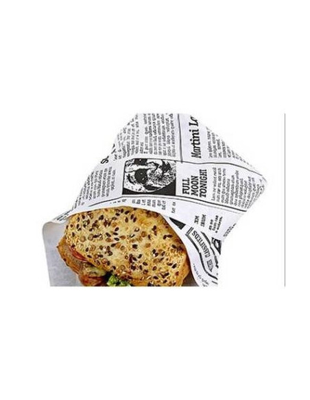 Sandwichpapir Old News 38x50cm 1000stk/kar - 