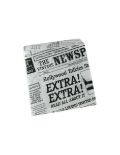 Burger pocket w/PE Old News (15x16cm) - 