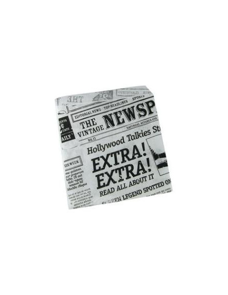 Burgerlomme m/PE Old News  (15x16cm) - 