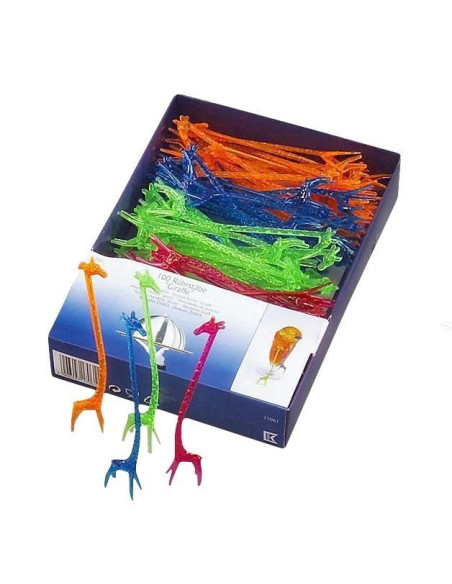 Partystick giraf 15cm farver - 