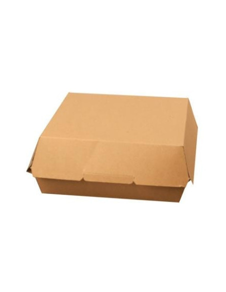 Burger/sandwich Boks XL Brun 19x19x8cm 125stk/kar - 