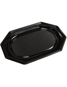 Serveringsfad Small plast sort 100stk - 