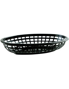 Kurv Oval 23.5x14.9x5.08cm PE sort 12stk/pak - 