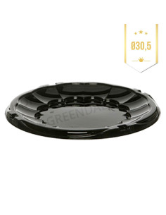 Plastic platter / Partybox for sushi w/lid Ø30.5cm 50pc/box - 