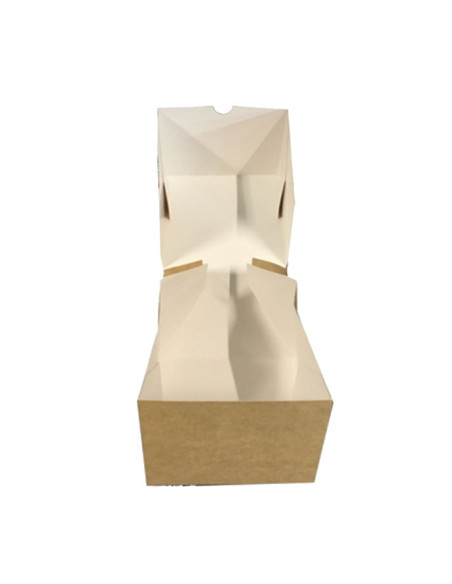 Burgerboks 135x135x105mm 4-pakt q-lock Kraft 195stk/kar - 