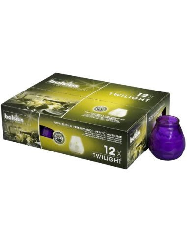 Lysbowle lilla 70 timer  12stk/pak - 