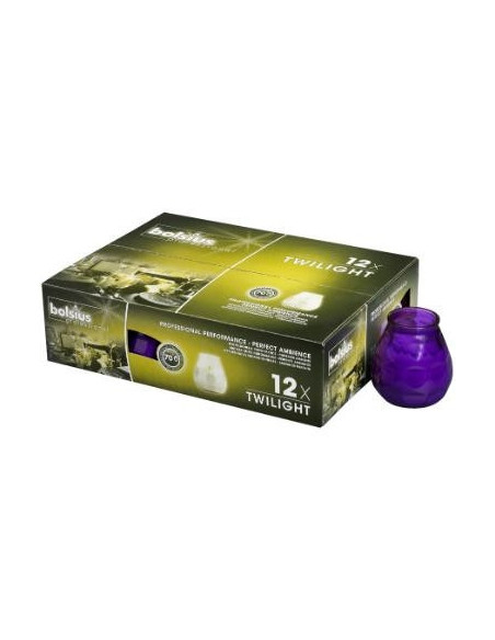 Lysbowle lilla 70 timer  12stk/pak - 