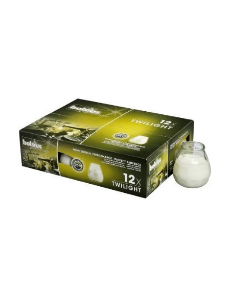 Lysbowle hvid 70 timer 12stk/pak - 