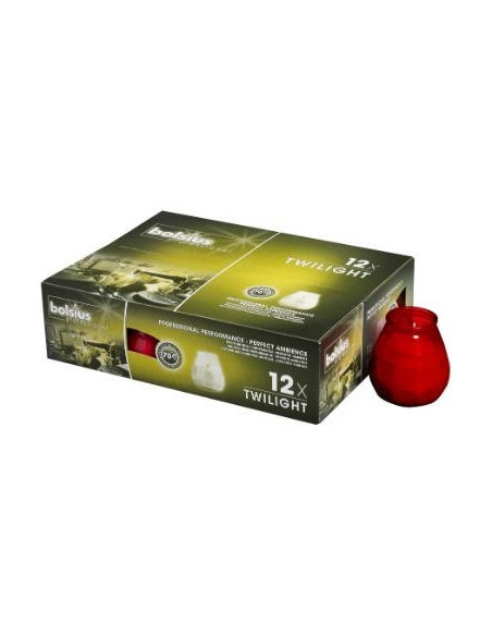 Lysbowle rød 70 timer  12stk/pak - 