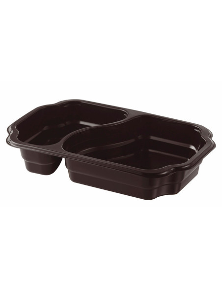 Take away tray PP 2-room 246pc/box - 