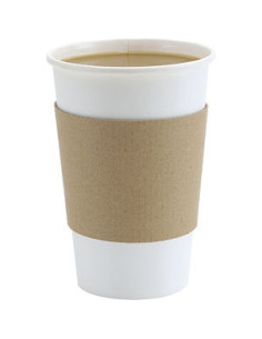 Manchet Stor pap Brun sleeve 355/473ml (12/16 oz) -  2
