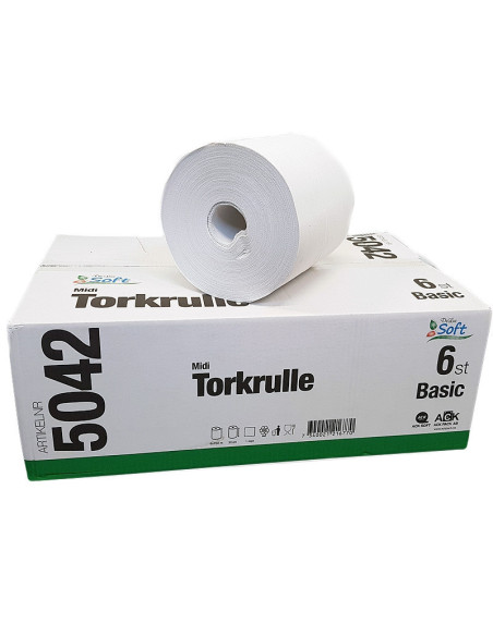 Aftørringspapir Green eco 1-lags 250m (5042) 6rul/kar - 